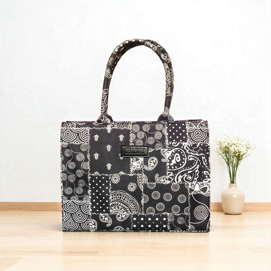ZELLBURY Black Belle Canvas Bag