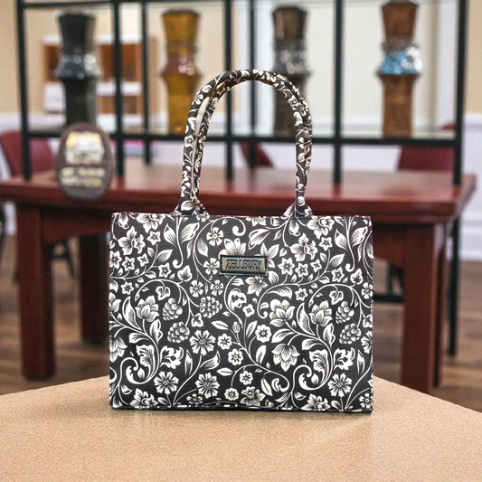 Zelbury Black Rose Canvas Bag
