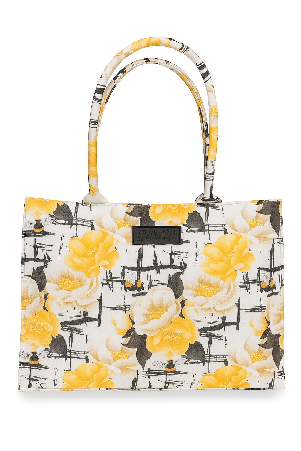π Floral Printed Canvas Tote Bag