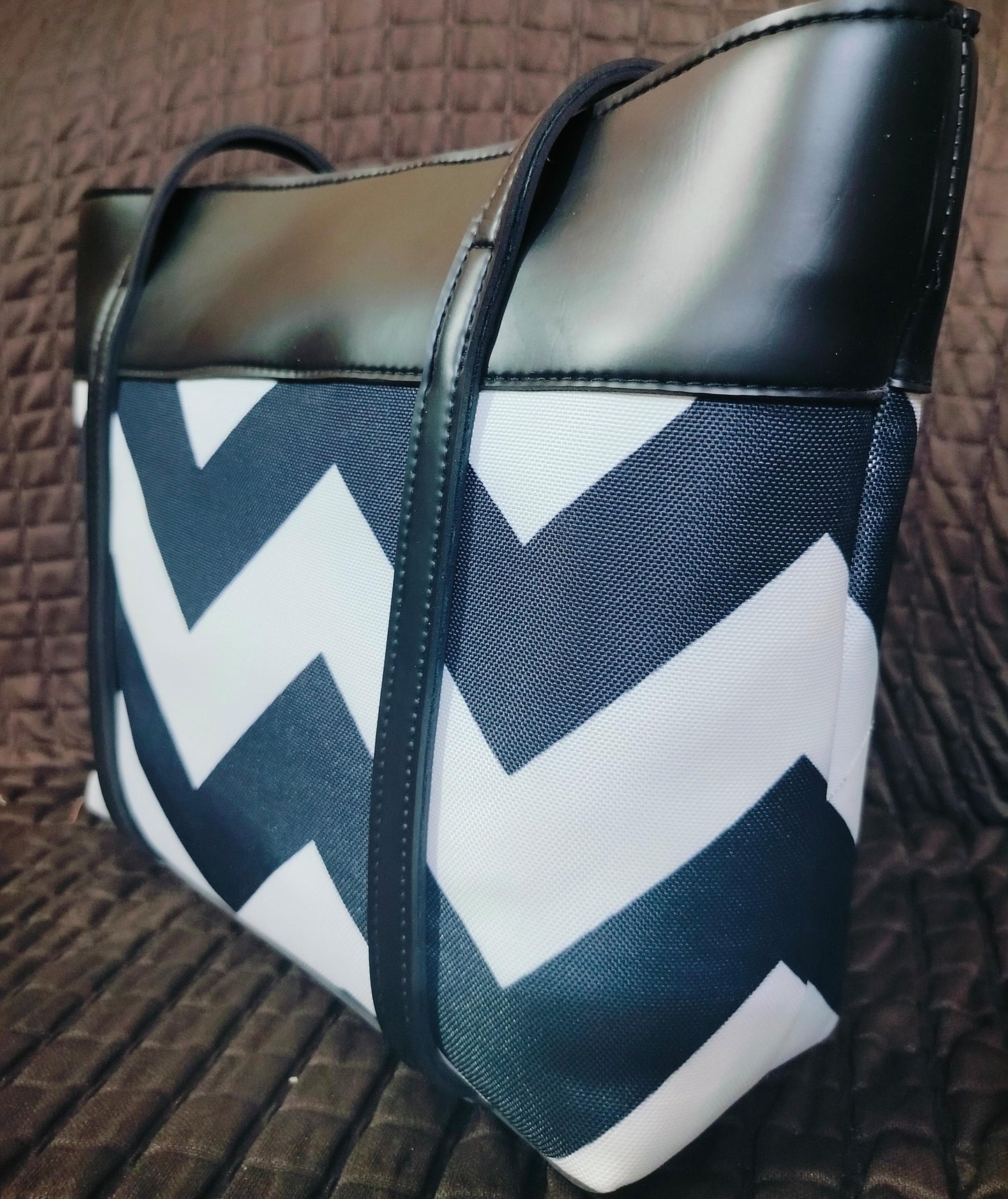 Chevron Rexine Tote Bag
