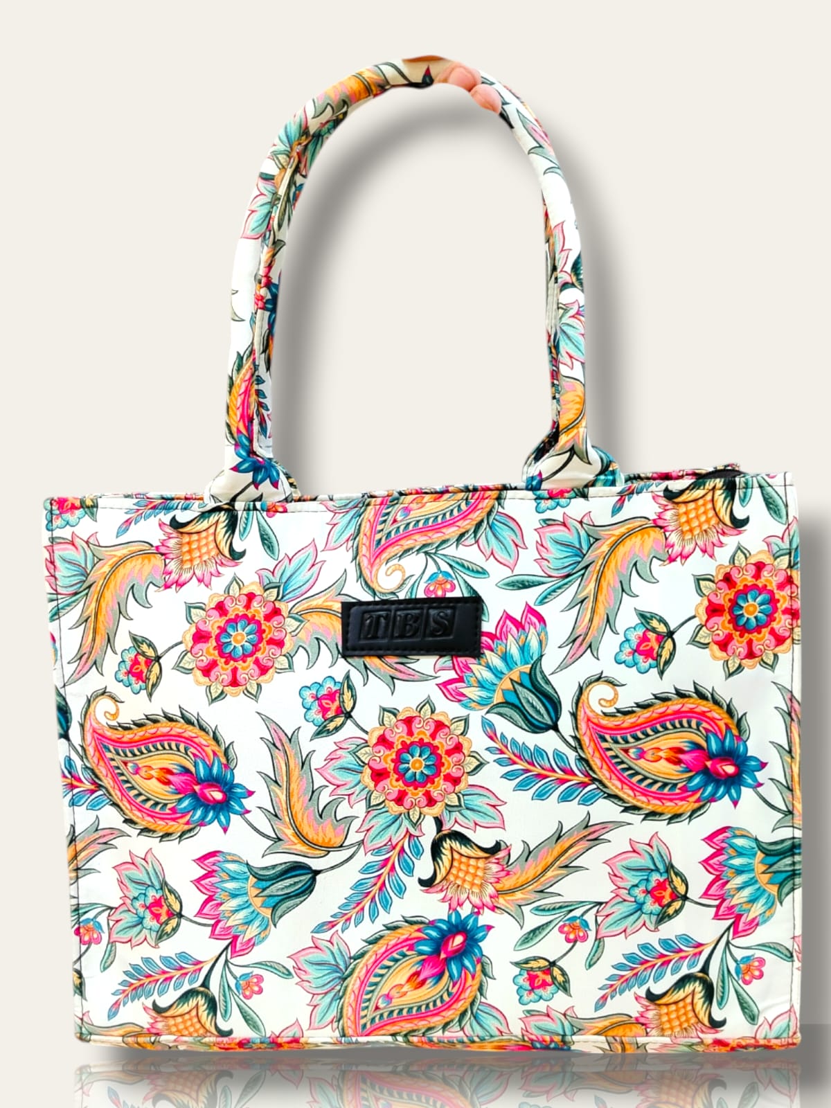 Floral Printed Canvas Tote Bag