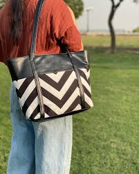 Chevron Rexine Tote Bag