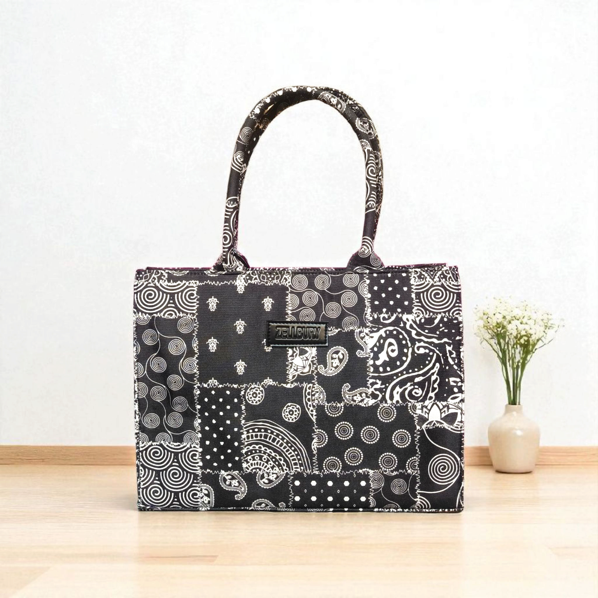ZELLBURY Black Belle Canvas Bag