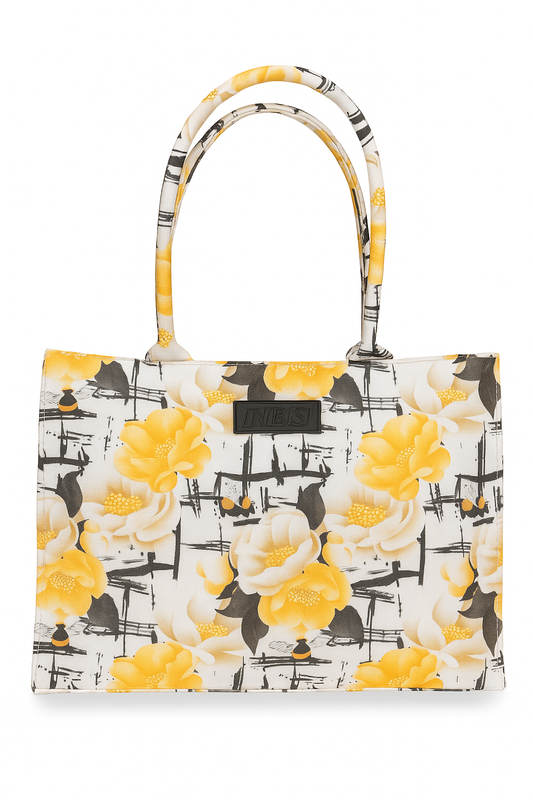 👜 Floral Printed Canvas Tote Bag