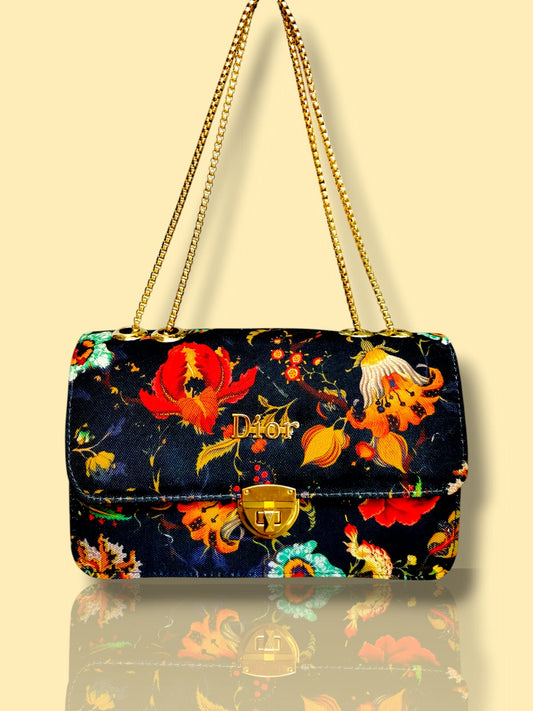 Floral Canvas Crossbody Bag