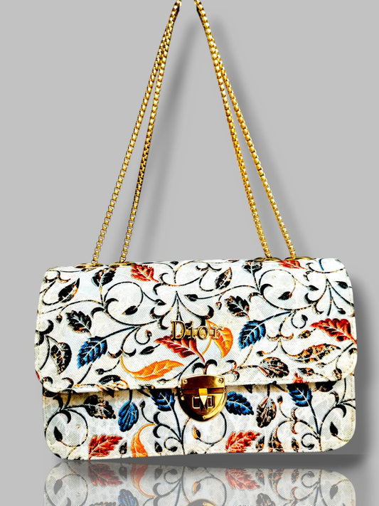 Floral Canvas Crossbody Bag