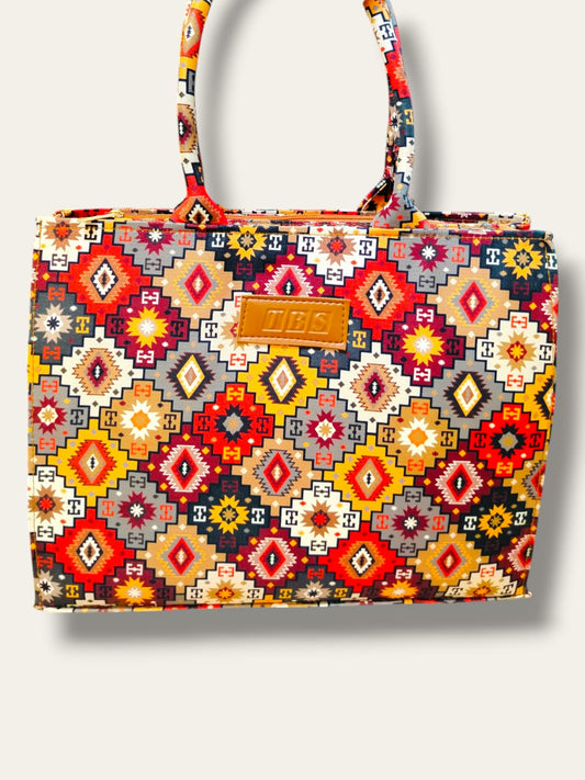 Vibrant Printed Canvas Tote Bag