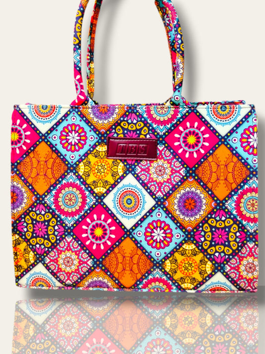 RANGOOLI Printed Canvas Tote Bag