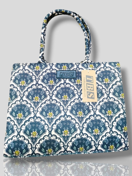 Elegant  Floral Canvas Tote Bag