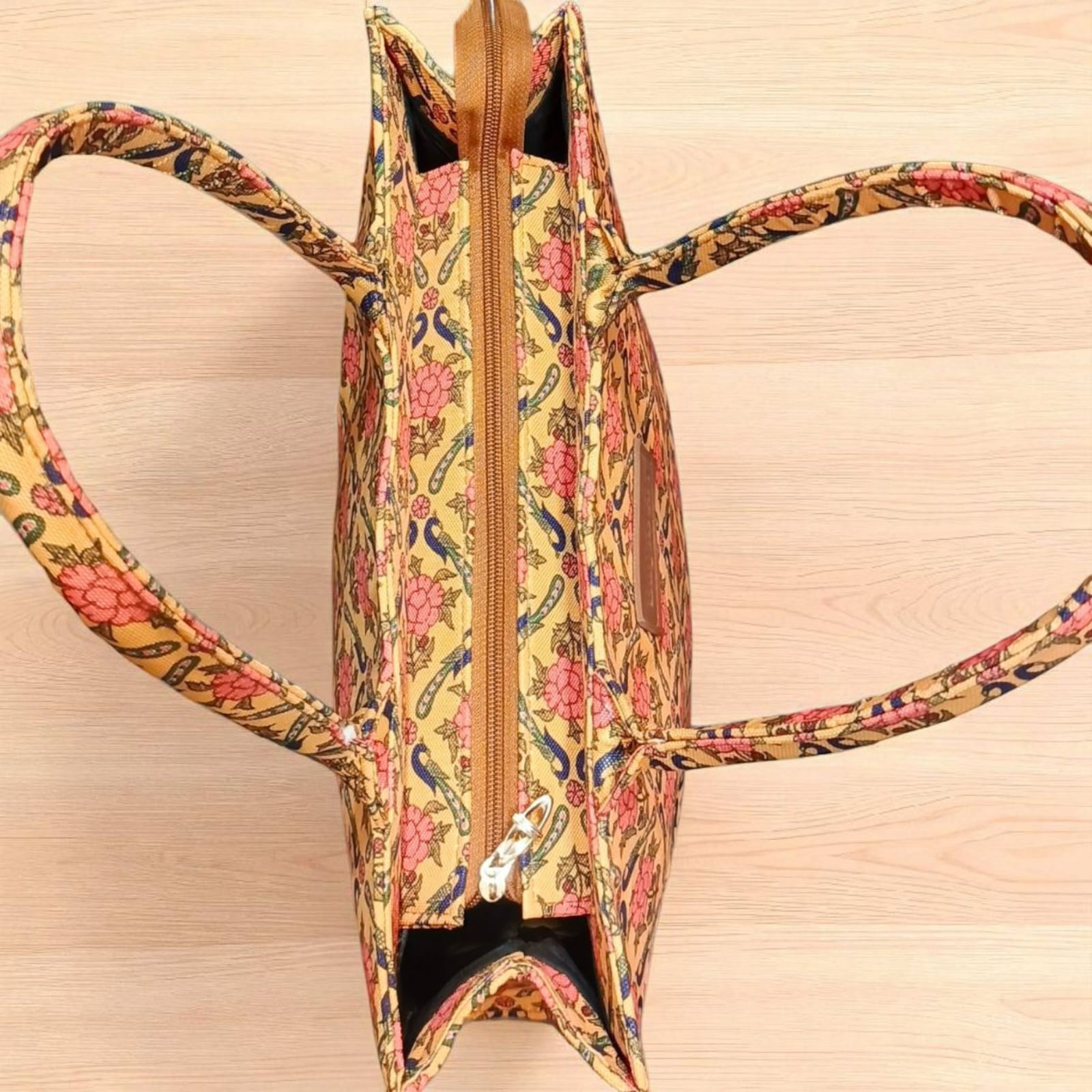 🌸 Zelbury Floral Canvas Tote Bag – Durable, Chic & Spacious