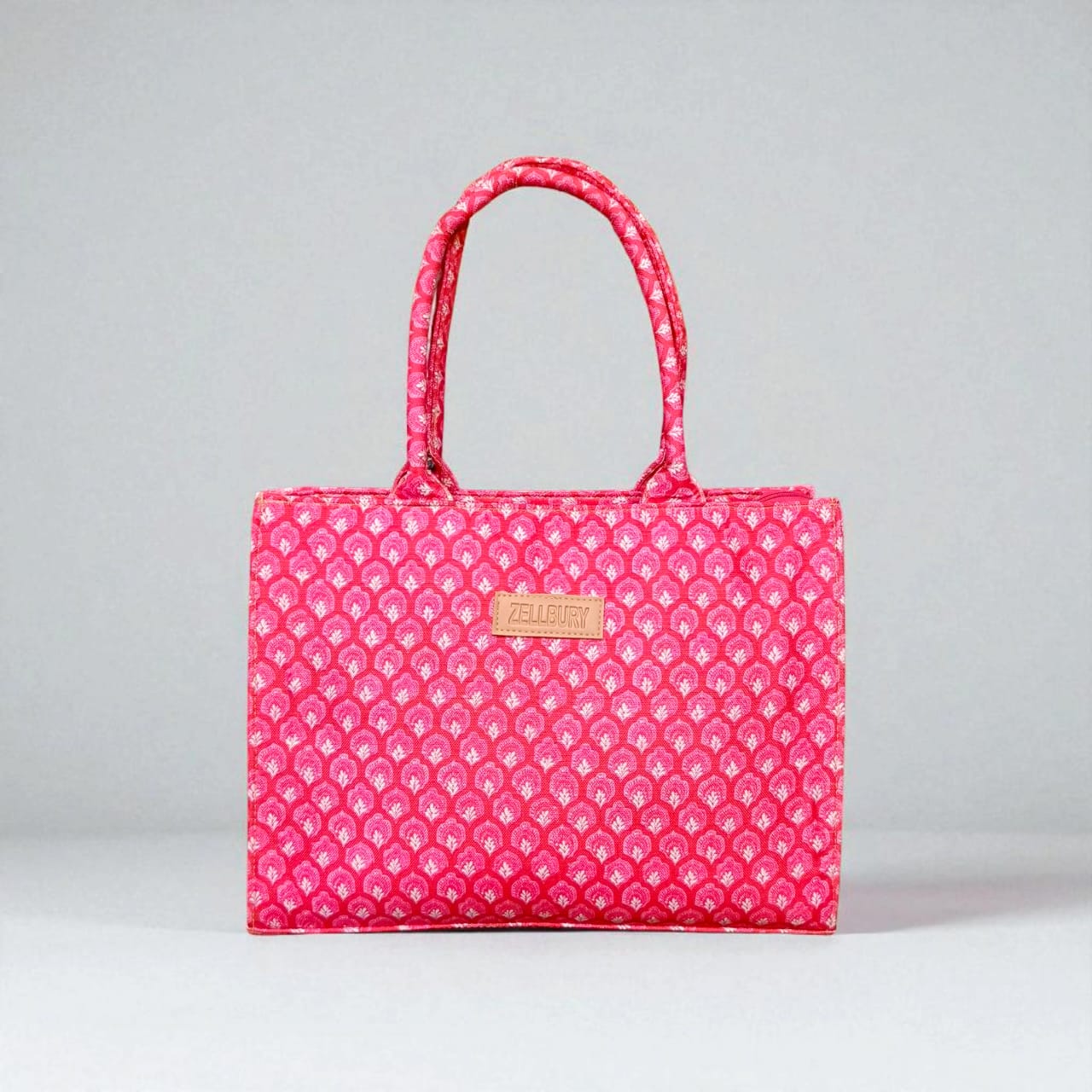 Pink Floral Canvas Tote Bag – Vibrant, Durable & Stylish