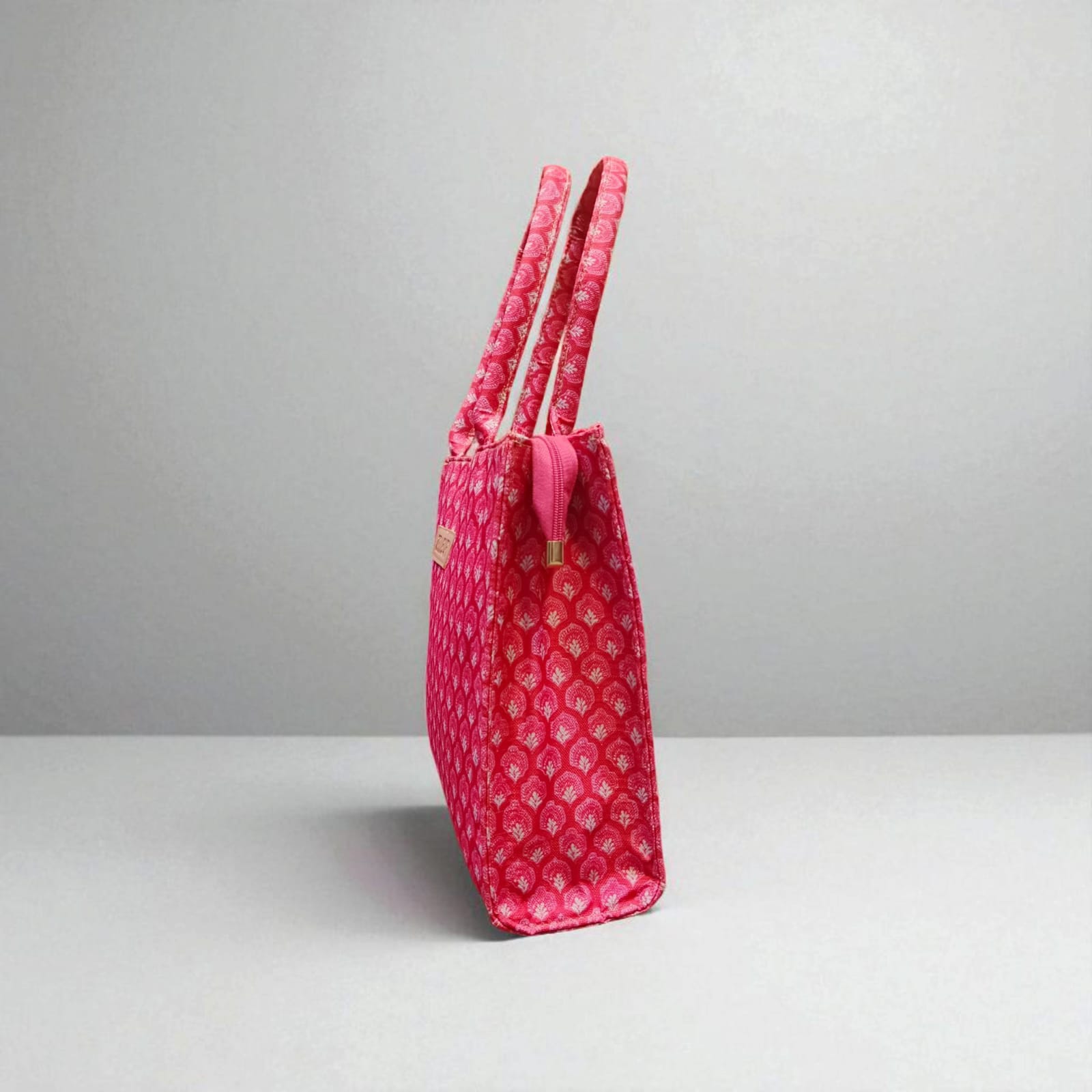 Pink Floral Canvas Tote Bag – Vibrant, Durable & Stylish